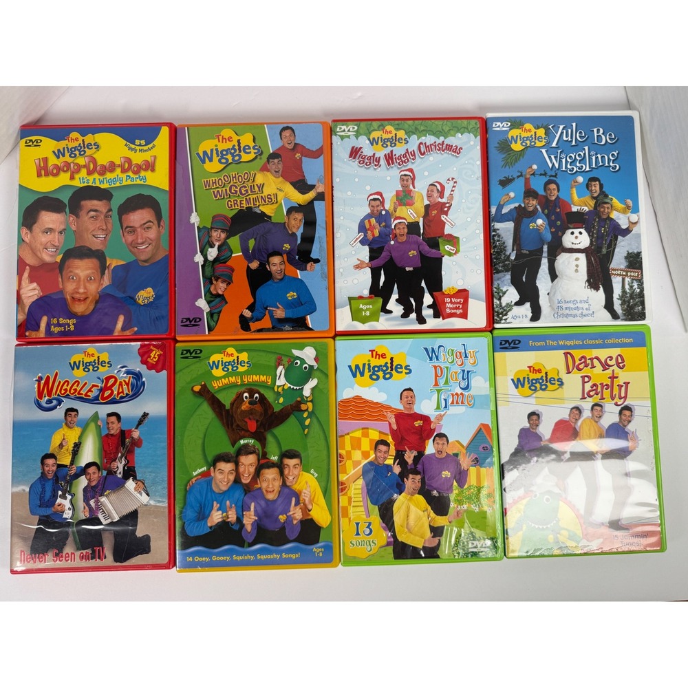 The Wiggles DVD Lot Kids 8-Disc Good Original Cast Musical Collection